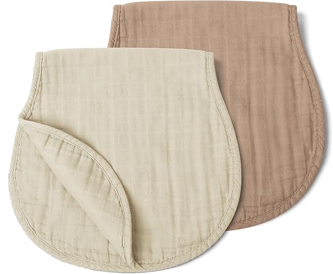 haakaa Muslin Burp Cloths for Baby, 100% Organic Cotton, Large 22.8''x11.4'', 2pcs