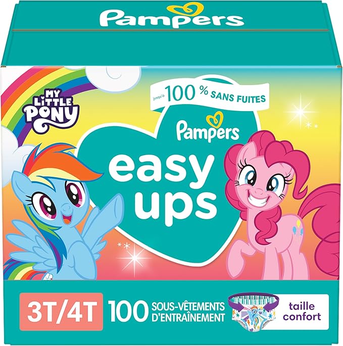 Pampers Size 5 Diapers, Potty Training Underwear for Toddlers, Easy Ups Diapers, Pull Up 3t-4t Training Pants for Girls and Boys, 100 Count, Giant Pack (Packaging & Prints May Vary)