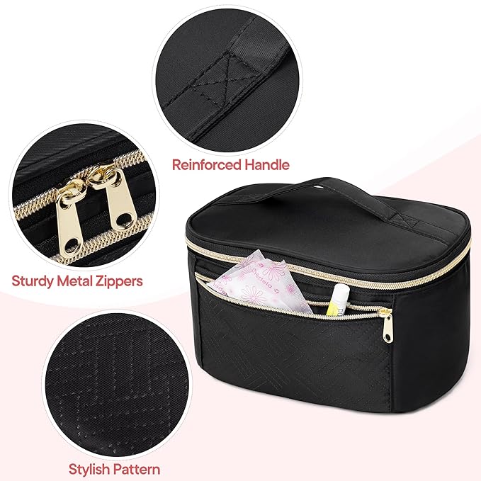 Fasrom Wearable Breast Pump Bag Compatible with Momcozy, Medela and Elvie Hands Free Pumps, Portable Carrying Case with Waterproof Mat for Working Moms Travel, Black (Bag Only, Patent Design)