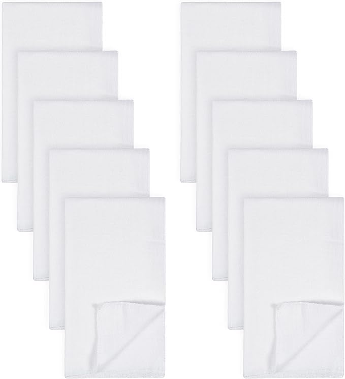 Gerber Unisex Baby Boys Girls Birdseye Flatfold Cloth Diapers Multipack White 10 Pack
