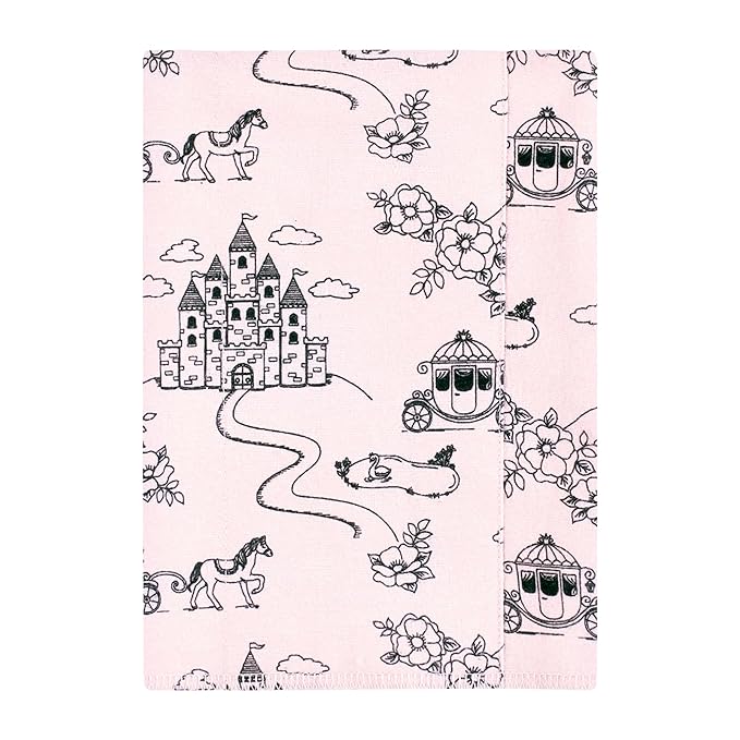 Hudson Baby Unisex Baby Flannel Burp Cloth 7pk, Fairytale Princess, One Size