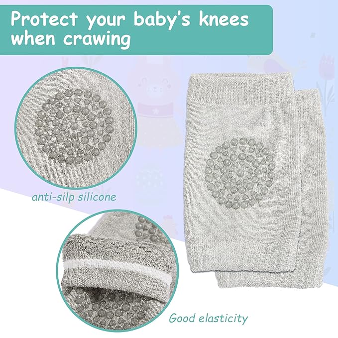 Geyoga 2 Pack Baby Head Protector with 2 Pair Toddler Knee Pads Baby Helmet for Crawling Walking Adjustable Soft Safety Headguard Toddler Protective Cap 6-12 Months 1-2 Years Old(Soccer, Owl Style)