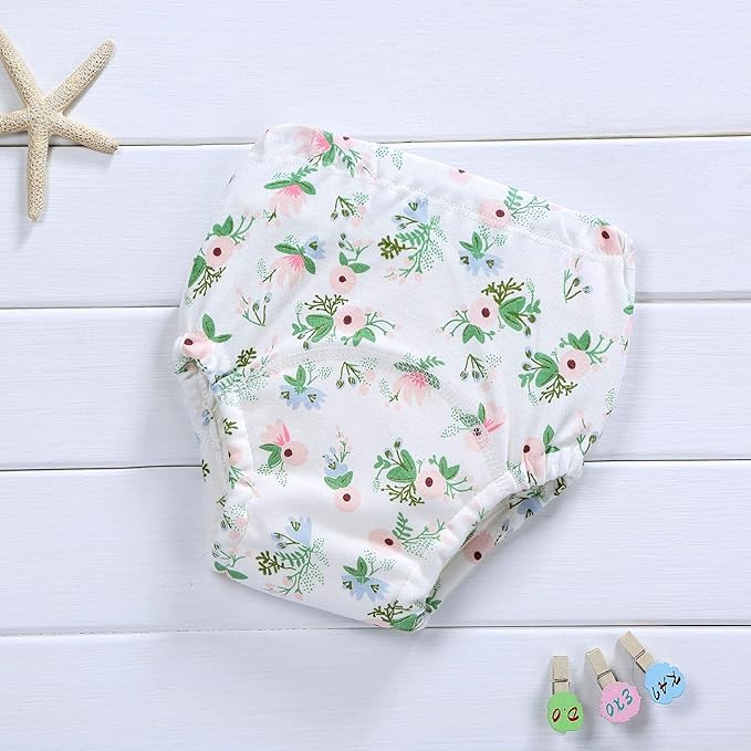 4 Pack Baby Toddler Reusable Toilet Pee Potty Training Pants Cloth Diapers Underwear