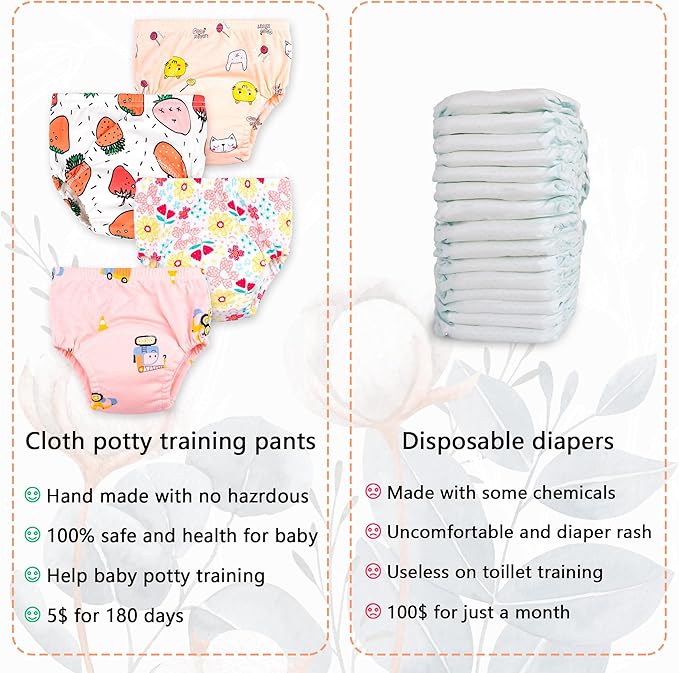 Max Shape Baby Girls Training Underwear & Pants - 7 Pack