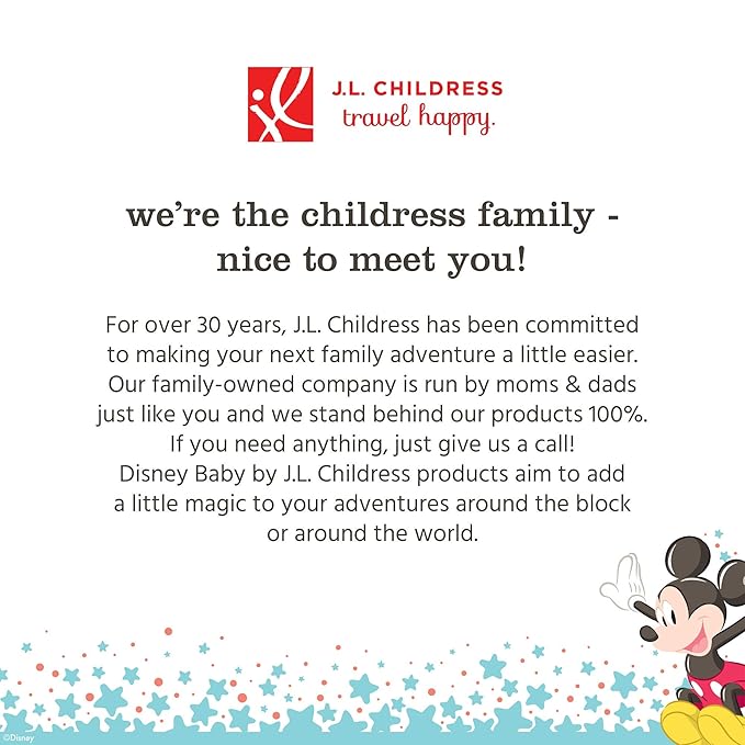 J.L. Childress Disney Baby TwoCOOL Breast Milk Cooler Travel Bag - Insulated Baby Bottle Storage Bag, Portable Organizer Pack, For Daycare or On the Go, Fits 2-4 Bottles - Mickey Mouse