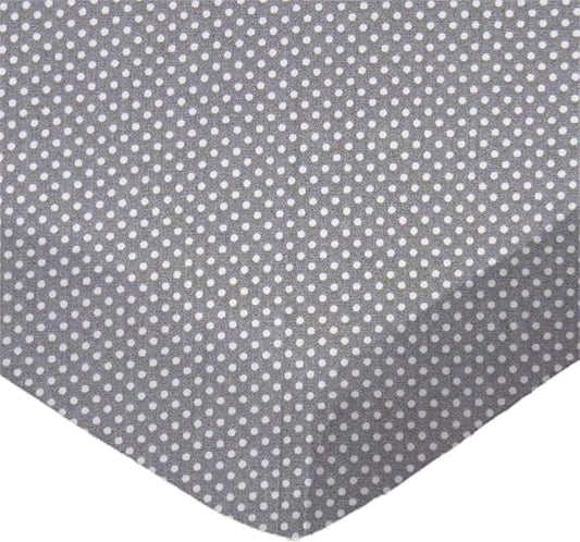 SheetWorld Baby Fitted Bassinet Sheet Fits Maxi COSI 20 x 32 inches, 100% Cotton Woven Sheet, Unisex Boy Girl, Pindots Gray, Made in USA