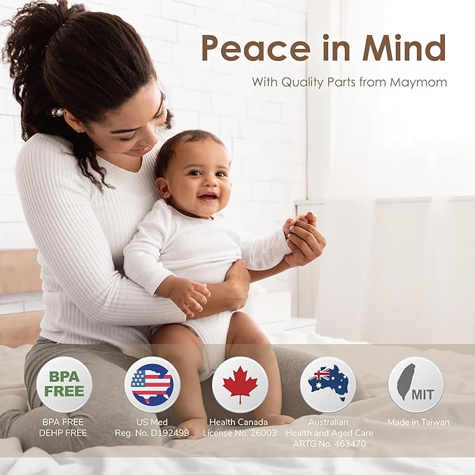 Maymom Pump Valve & MyFit 19mm Shield Compatible with Lansinoh Breast Pump Signature Pro/Smartpump/Manual Breast Pump. Replace Pump Valve. Not Original Lansinoh Pump Part