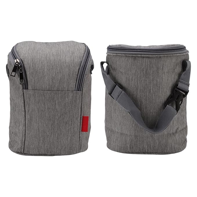 Garosa Insulated Baby Bottle Bag Breastmilk Storage Bag Leak Proof Reusable Large Capacity Nylon Tote Pouch for Nursing Moms Daycare Travel Secure Bottle Cooler Gray