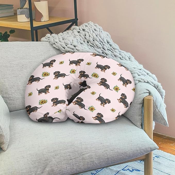 Dachshund Nursing Pillow Covers for U-Shaped Nursing Pillow Nursing Pillow Case for Newborn Boys Girls Hidden Zipper Design Soft and Skin-Friendly