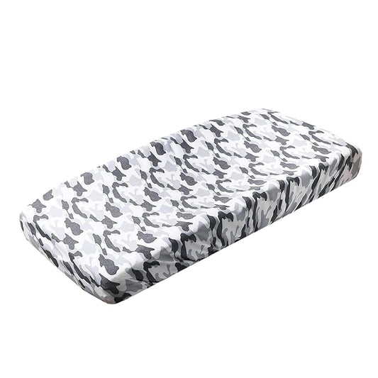Copper Pearl Premium Knit Changing Pad Cover Soft, Stylish, and Universal Fit for All Standard Diaper Changing Pads, Trendy Design Changing Pad Covers, Gunnar