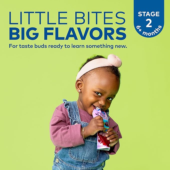 Plum Organics Stage 2 Organic Baby Food - Pear + Pea with Spinach - 4 oz Pouch - Organic Fruit and Vegetable Baby Food Pouch
