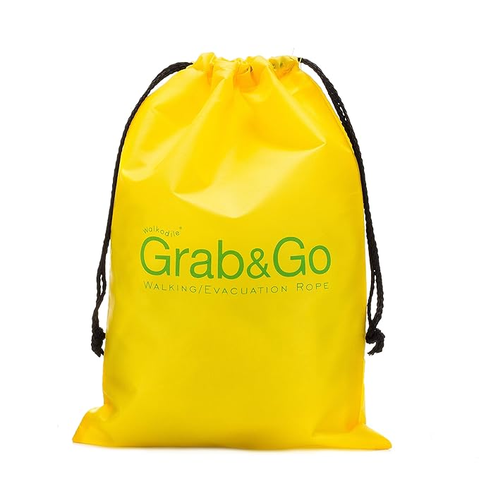 Grab & Go Children's Walking Rope (6 child). Teacher Designed. Extra Safety Feature on Handles. Strong Fabric & Heavy Duty Stitching. Includes Learning Games for Walks Guide