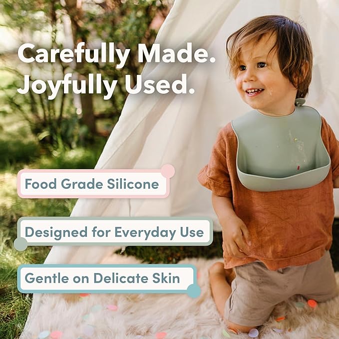 Loulou Lollipop Soft, Waterproof Silicone Feeding Bib