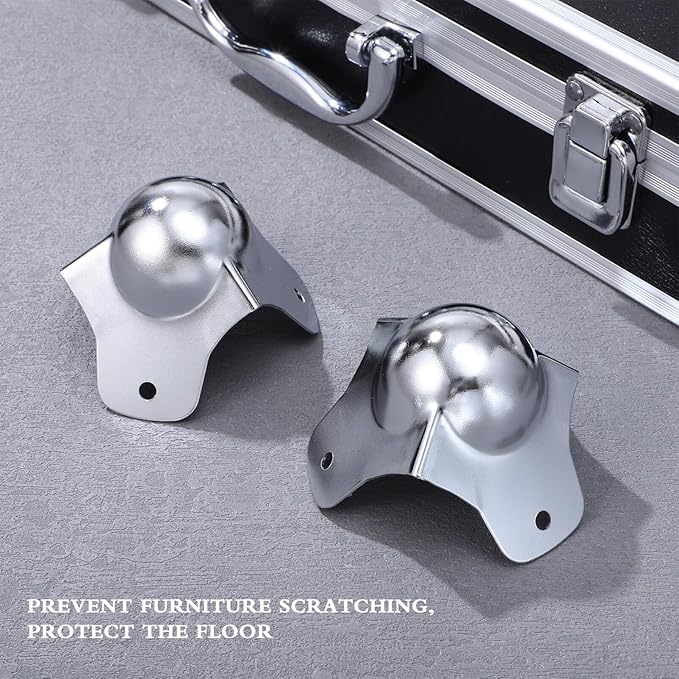 ERINGOGO 8 Pcs Ball Corner Protectors 2.75X2.55X2.36In Shockproof Edge Guards for Flight Cabinets and Storage Cases Furniture Corner Protection Easy Installation