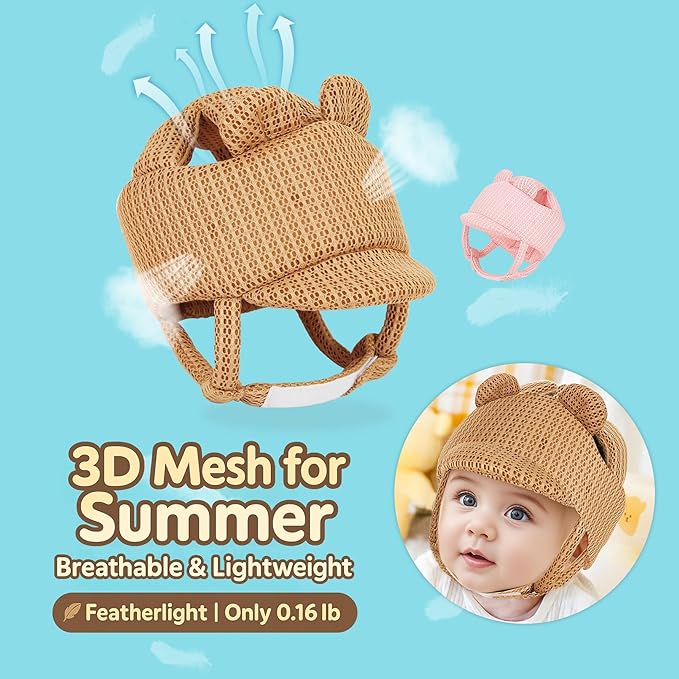 Baby Helmet for Crawling Walking – Soft Safety Helmet for Crawling, Walking, and Toddlers – Head Protector for Baby Helmet for 1-2 Years, Girls & Boys