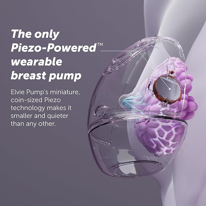 Elvie - Double, Wearable Breast Pump w/App - The Smallest & Quietest - Portable - Hands Free & Discreet - Automated with Four Personalized Settings