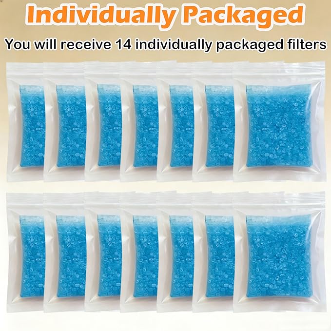 14 Pack Diaper Pail Odor Absorber Refills for Munchkin Step and Pall Diaper Pails, Odor Eliminator Filter Refills for Puck Baking Soda Cartridge (Gardenia)