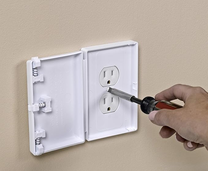 Baby Toddler Pet Wall Outlet Cover, Traditional Style, Electrical Safety Guard for Home and Business, Made in USA (2 Pack)