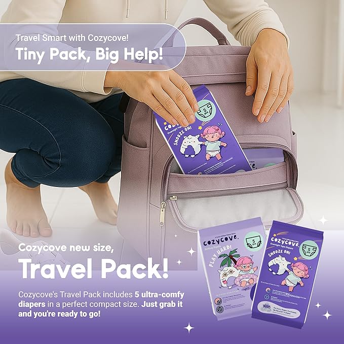 Cozycove Travel Pack Size 7 Training Pants Carton, Play Hard Slim Active Pants Diapers, Size 7 (33-44 lbs), 100 Count (20 Packs of 5)
