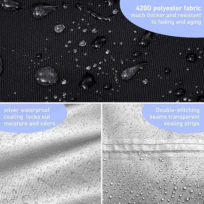 Wet Dry Bags 3 Pack,12x16 Inch Waterproof Reusable Wet Bag For Baby Diapers Swimsuit Wet Clothes Travel Beach Pool Gym,Durable Polyester Fabric,Waterproof Seal Strip Inside,Handle and Zipper,Black