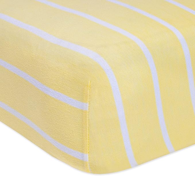 Burt's Bees Baby Unisex Baby Gift Set - Crib Sheet, Changing Pad Cover & Burp Cloths, 100% Organic Cotton Essentials Bundle