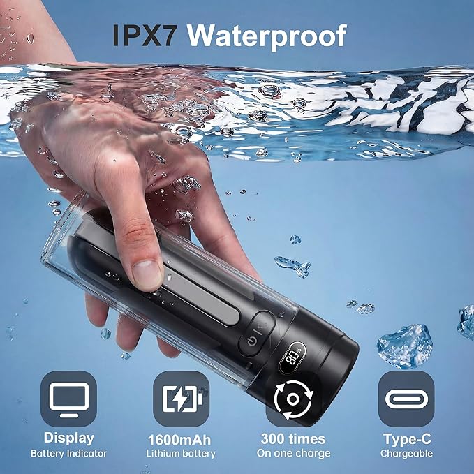 Portable Baby Bidet & Cloth Diaper Sprayer - Travel Irrigator for Baby Butt Cleaning, Rechargeable Handheld Sprayer, 28mm Bottle Compatible (Black)