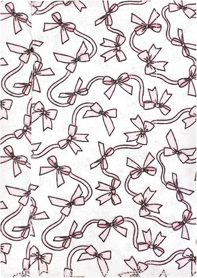 Luvable Friends Hudson Baby Flannel Burp Cloths 7pk, Rose Ribbons