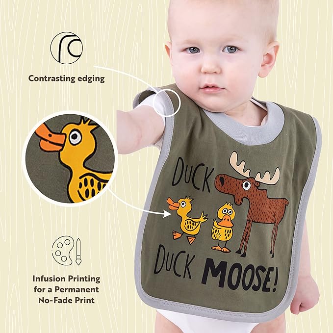 LazyOne Animal-Print Baby Bibs, Cute Baby Shower Gifts