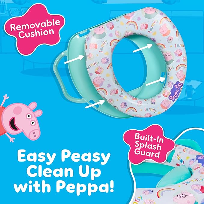 Peppa Pig Soft Potty Training Toilet Seat, Baby Potty Training, Safe, Easy to Clean