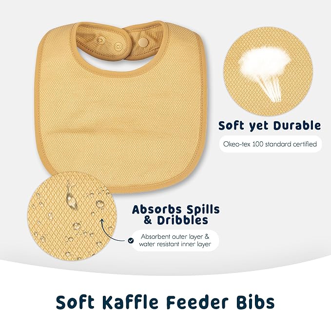 Tiny Twinkle Baby Feeding Bibs - Waterproof and Absorbent Infant Drool and Feeding Baby Bibs