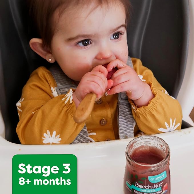 Beech-Nut Organic Baby Food Jars, Organic Banana Pumpkin & Rolled Oats Puree, Stage 3 Baby Food for Babies 8 Months and Up, Non-GMO, 4oz Glass Jars, 10ct
