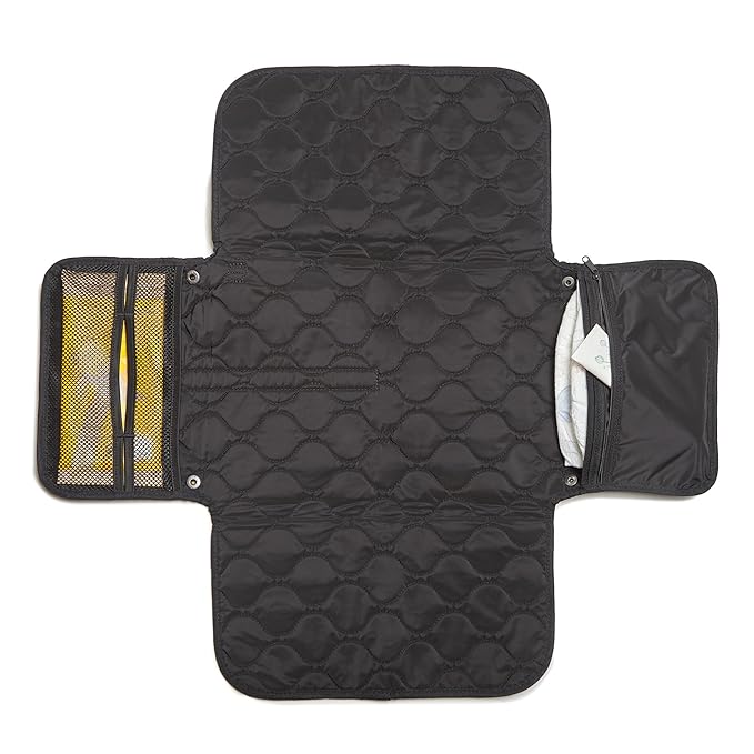 shortyLOVE Biz – Quilted Portable Baby Diaper Changing Pad with Storage & Stroller Strap