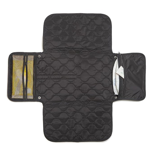 shortyLOVE Biz – Quilted Portable Baby Diaper Changing Pad with Storage & Stroller Strap