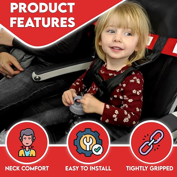 Child Airplane Safety Travel Harness, Upgraded with Metal Buckle, The Safety Restraint System Will Protect Your Child from the unsuspected. - Airplane Kid Travel Accessories for Aviation Travel Use