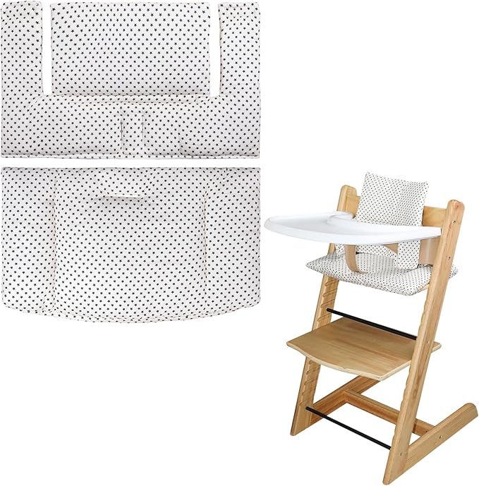 For Tripp Trapp High Chair Cushion, Soft And Comfortable For Tripp Trapp High Chair Cushion, For Tripp Trapp Cushion Set Makes It Safer And More Comfortable For Baby To Sit On (Beige Little Star)