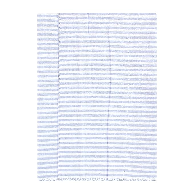 Hudson Baby Unisex Baby Cotton Flannel Burp Cloths 7-Pack, Blue Cosmos, One Size