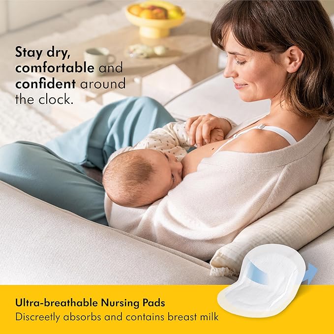 Medela Ultra-Breathable Nursing Pads, Highly Absorbent, Super Soft, Discreet Design for Comfortable Wear, Pack of 360