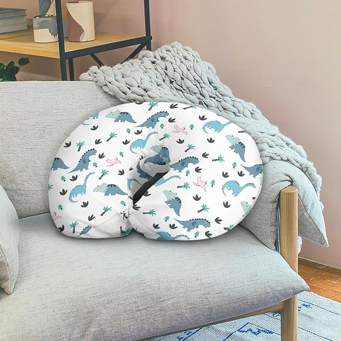Dinosaur Nursing Pillow Cover with Hidden Zipper Dinosaur Soft & Breathable & Skin Friendly for Moms/Baby Stretchy Nursing Pillow Cover Quick-Dry Fabric