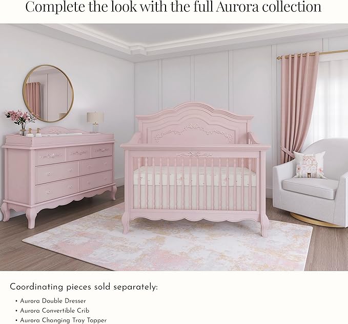 Evolur Toddler Guard Rail, Blush Pink Pearl