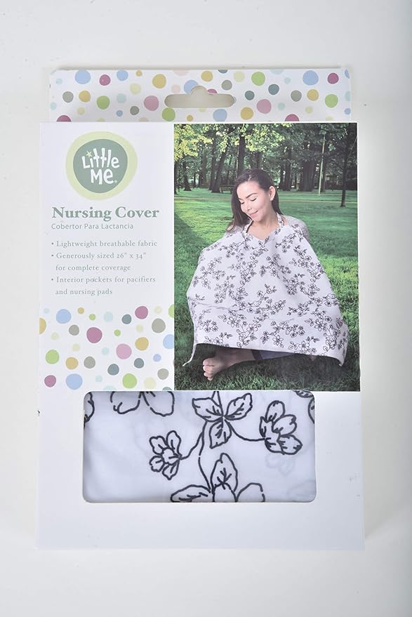Little Me Nursing Cover with Interior Pockets, Bird, 26" x 34"