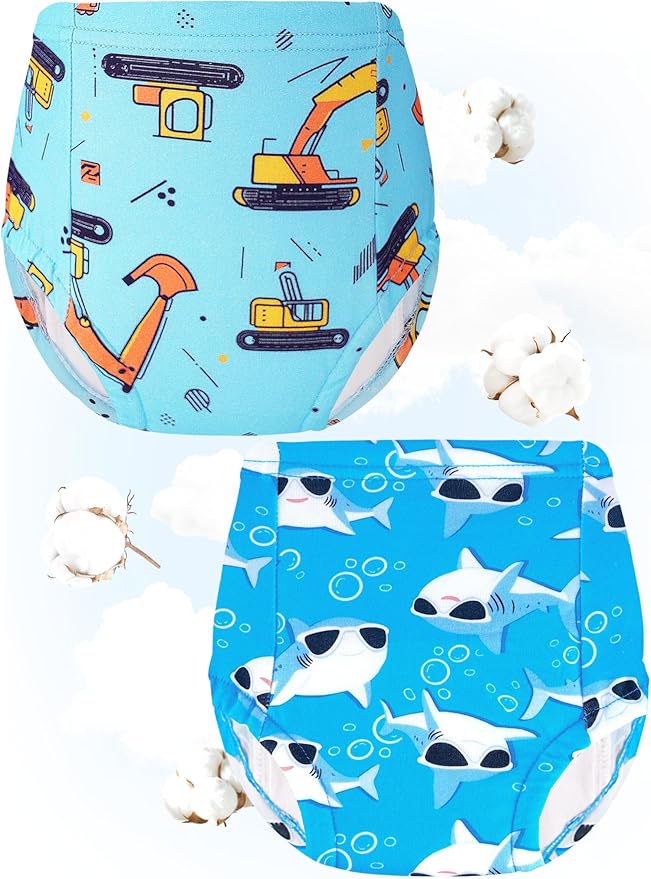 Boys Potty Training Underwear Pee Pants Cotton Absorbent Leak Resistant 4-Pack For Toddler 2t 3t 4t 5t 6 7 8 10