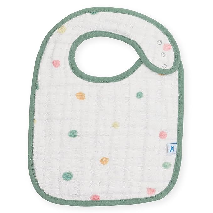 Little Unicorn Muslin Baby Bibs | Adjustable as Baby Grows | Soft Absorbent Muslin Fabric | For Eating, Drooling, Teething (Party Animals)