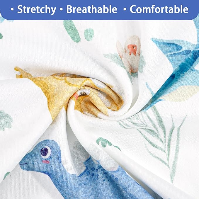 TANOFAR Nursing Pillow Cover, Stretchy Removable Breastfeeding Pillow Cover, Ultra Soft Snug Fits On Newborn Feeding Pillow Case for Baby Boys, Dinosaur