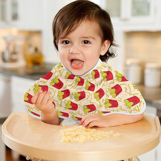 vvfelixl Colorful French Fries Burp Cloths for Baby Boy Girls Baby Washcloths Burp Rags 1 Pack