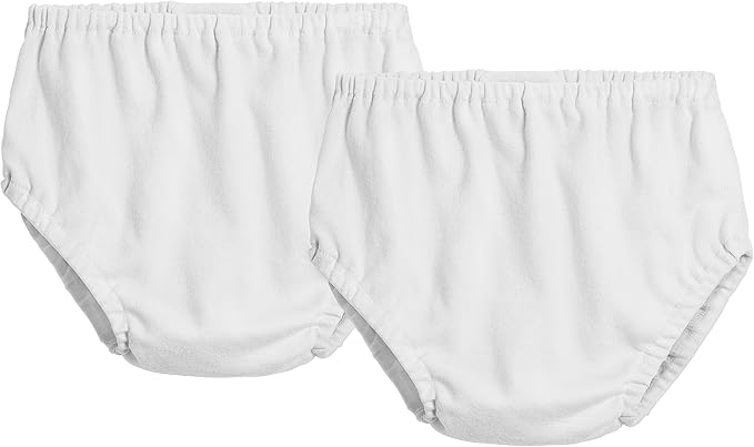 City Threads Cotton Diaper Covers for Girls and Boys 2-Pack, Made in USA Baby Bloomers, Wear Over Disposable and Cloth