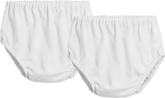 City Threads Cotton Diaper Covers for Girls and Boys 2-Pack, Made in USA Baby Bloomers, Wear Over Disposable and Cloth