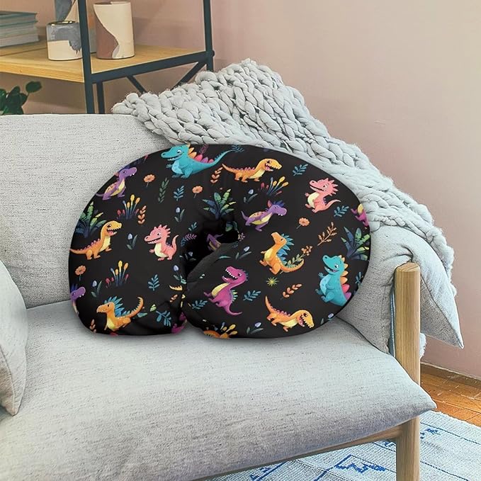 Cute Dinosaur Nursing Pillow Cover for Maternity Mom, Ultra Soft Breathable Breastfeeding Bottle Feeding Pillow Cover Fit for Most Standard Nursing Pillow