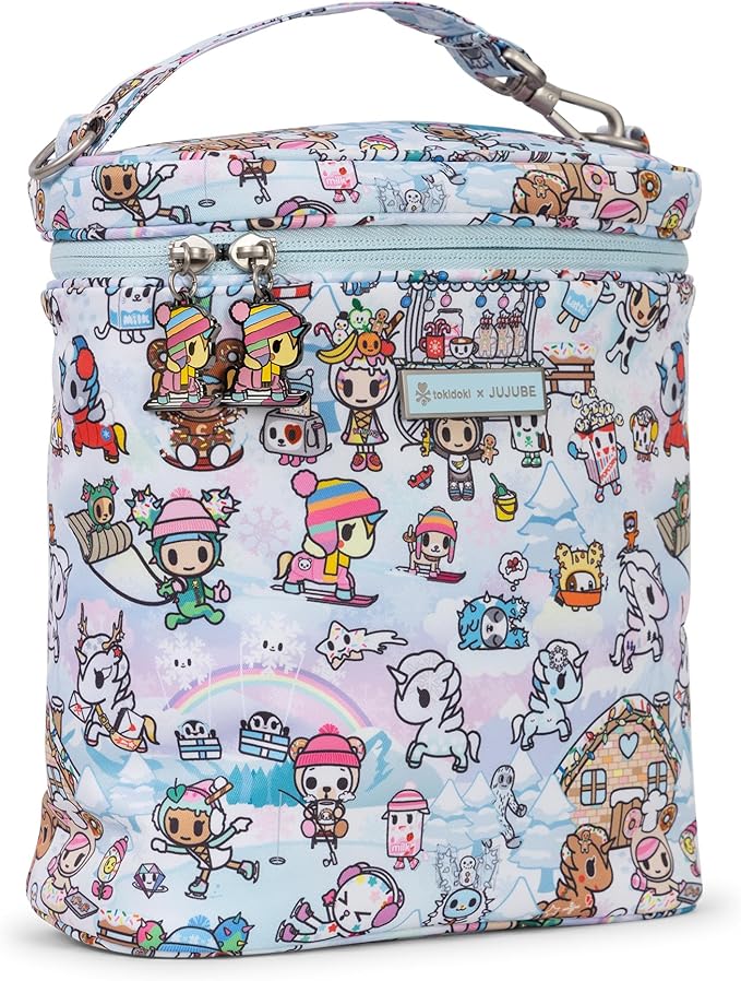 JuJuBe Fuel Cell, Tokidoki Snow Day, Insulated Lunch Box, Tote Bag Lunchbox with Cooler for Women, Men, Reusable for Work, Beach and Travel, Food, Baby Bottle and Drink Carrier