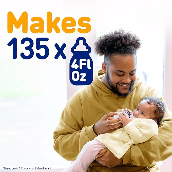 Enfamil Infant Formula, Milk-based Baby Formula with Iron, Omega-3 DHA & Choline, Powder Can, 21.1 Oz (Pack of 4)