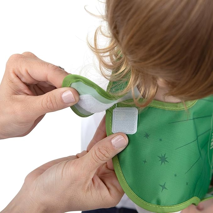 Bumkins Bibs for Girl or Boy, SuperBib Baby and Toddler for 6-24 Months, Essential Must Have for Eating, Feeding, Baby Led Weaning, Mess Saving Waterproof Soft Fabric, 3-pk Harry Potter Slytherin